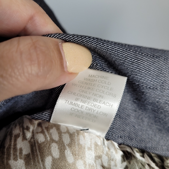 Christopher & Banks Denim Jacket lined with pleated back 3 quarter sleeves XL - Picture 11 of 12